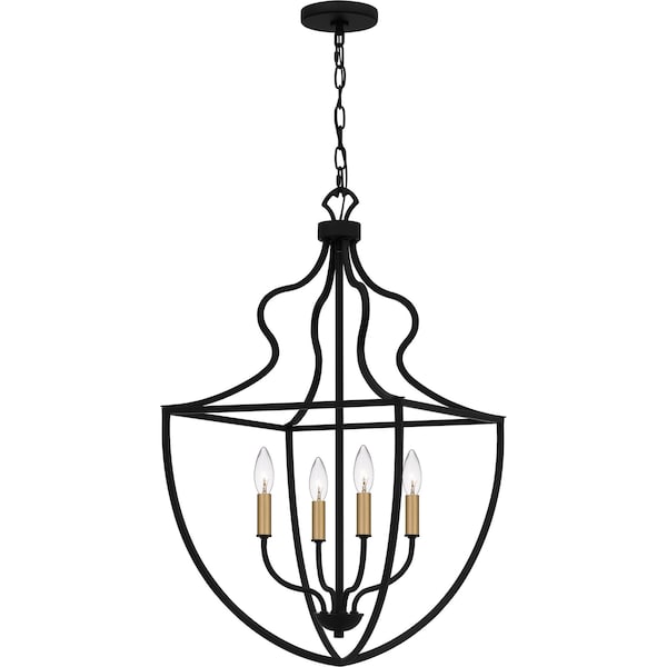 Quoizel Pendant Pendant 4 Lights Matte Black QP6215MBK - main